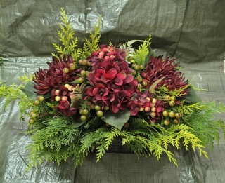 Stroik "ikebana" - chryzantemy i hortensje #112